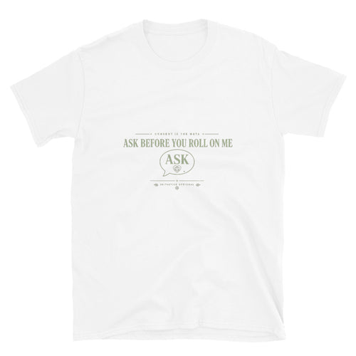 Consent is the Meta Softstyle tee, white, front